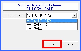 fmcg setup item taxes grid mode 2